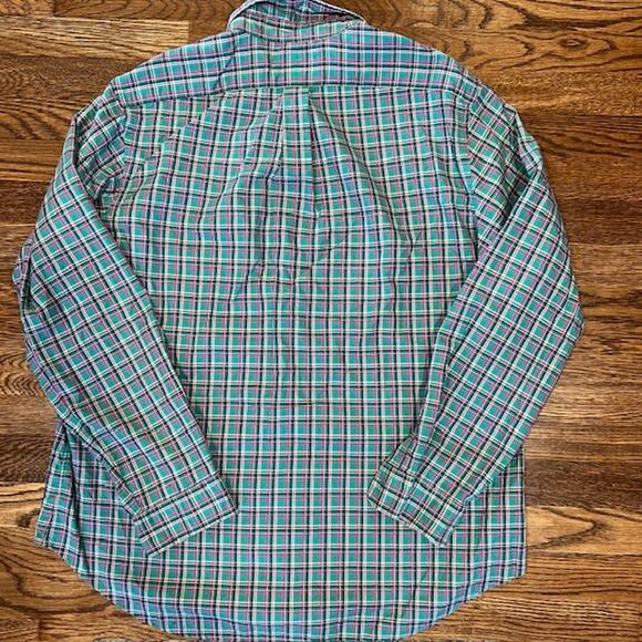 Polo Ralph Lauren Long Sleeve Button Down Shirt Mens XL Tartan Plaid Green Pink - Picture 3 of 8